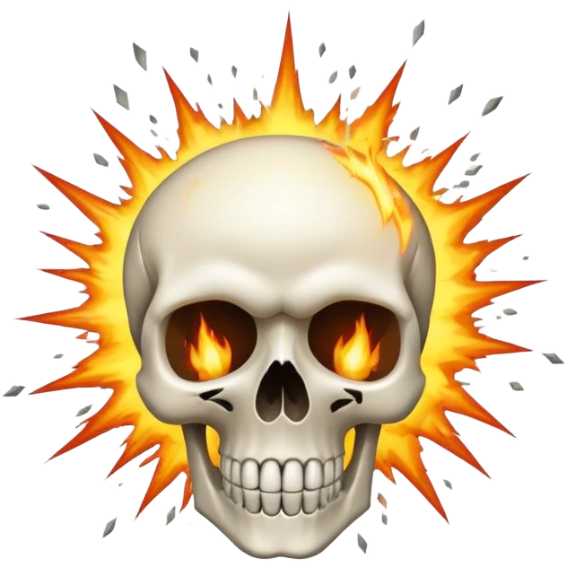 Tete de mort qui explose emoji