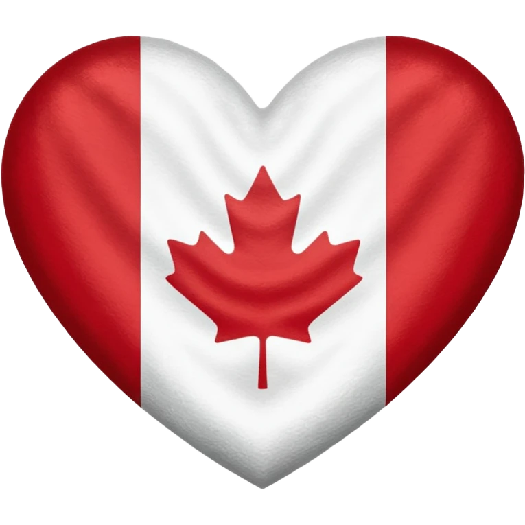 Heart shaped, Canadian flag emoji