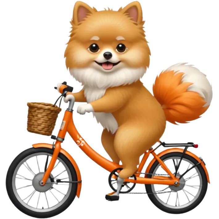 pomeranian brompton bike emoji
