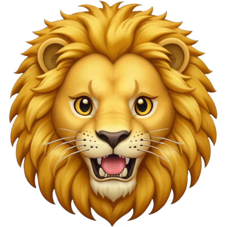 lion with fangs, front face  emoji