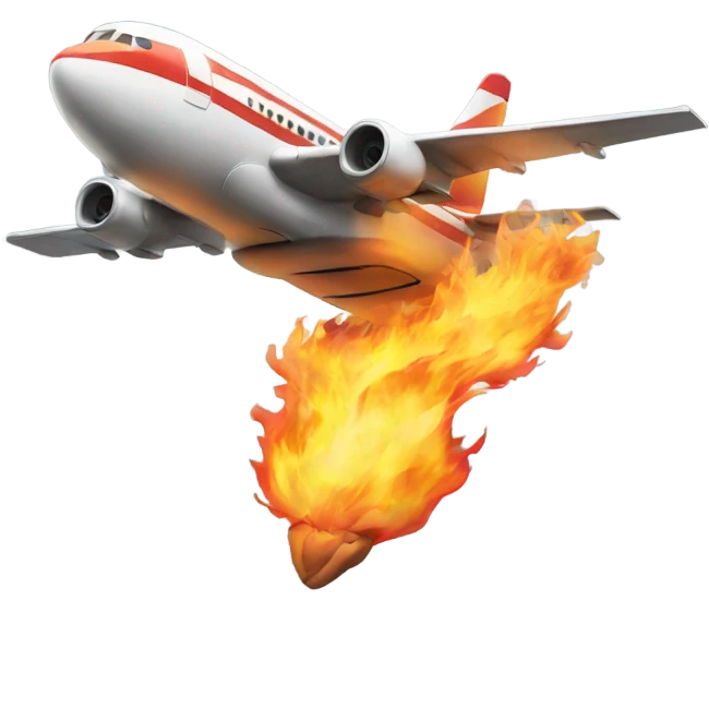 airplane fire emoji