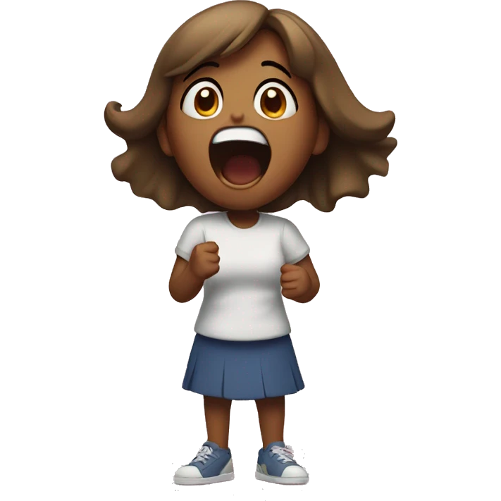 a shouting girl emoji