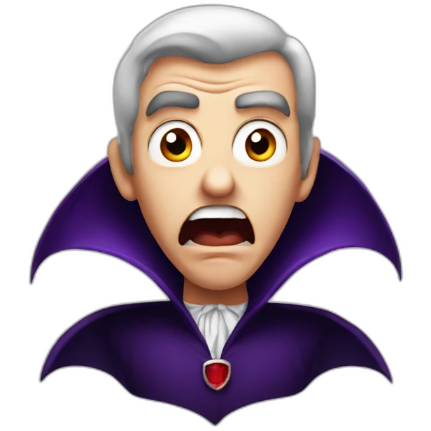 Scared Dracula emoji