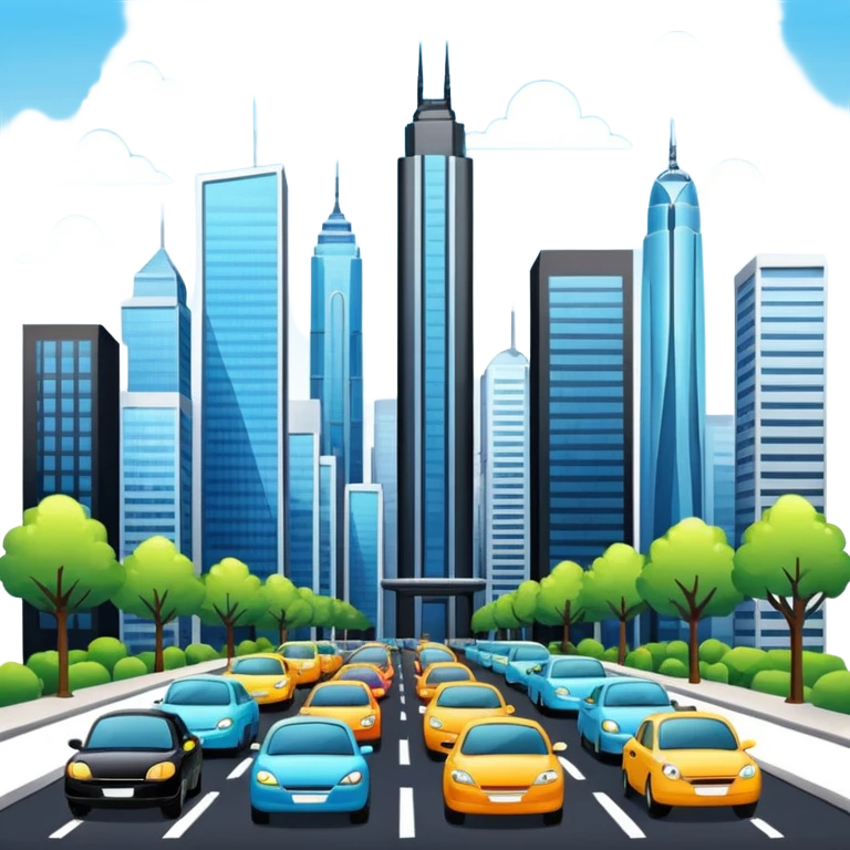 a city, with it's traffic emoji