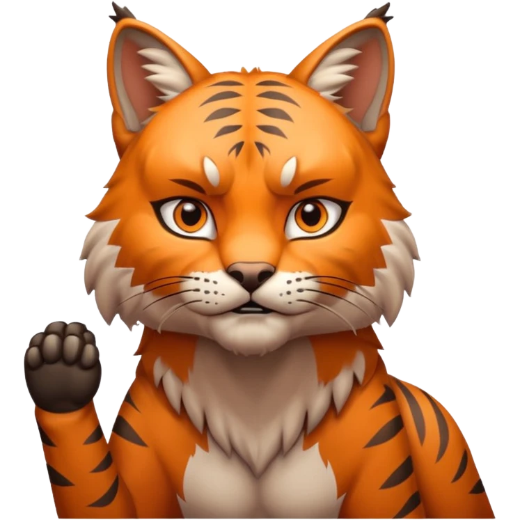 big bobcat with its body emoji