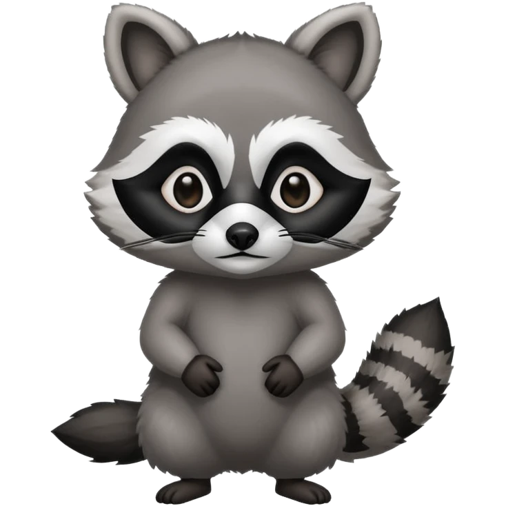 маленький милый енот в полный рост emoji