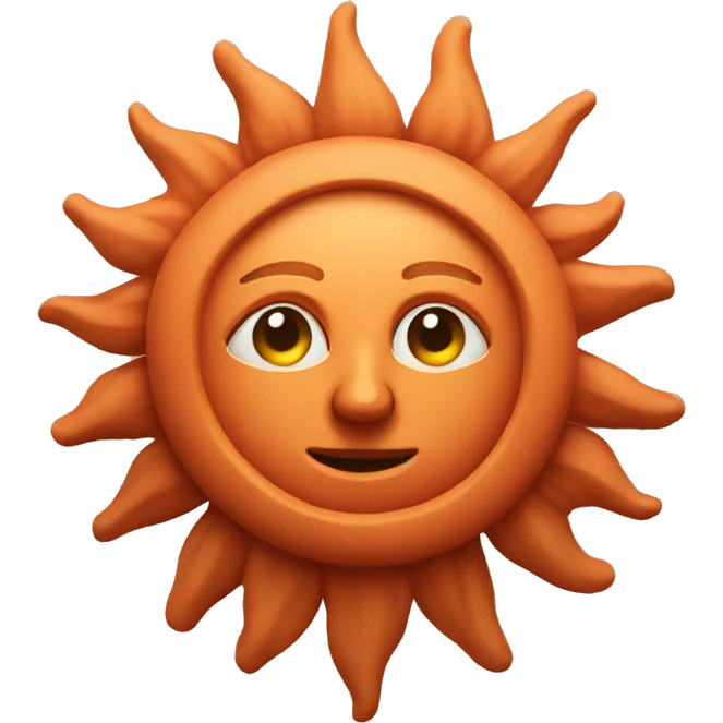 Terracotta sun emoji
