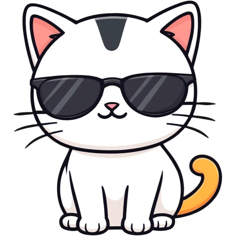 Cat with sunglasses emoji