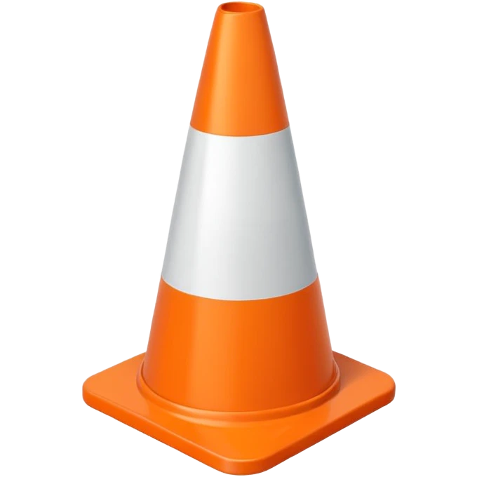 orange traffic cone  emoji