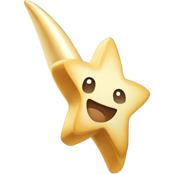 Beige shooting star emoji