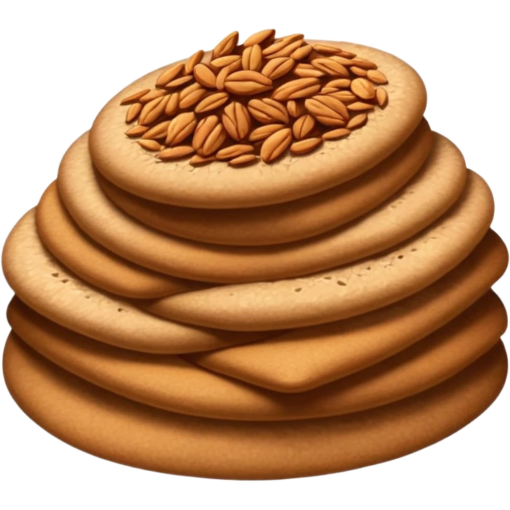 Стикер как смайлики на айфоне в виде горки отрубей, как сыпучего продукта  emoji