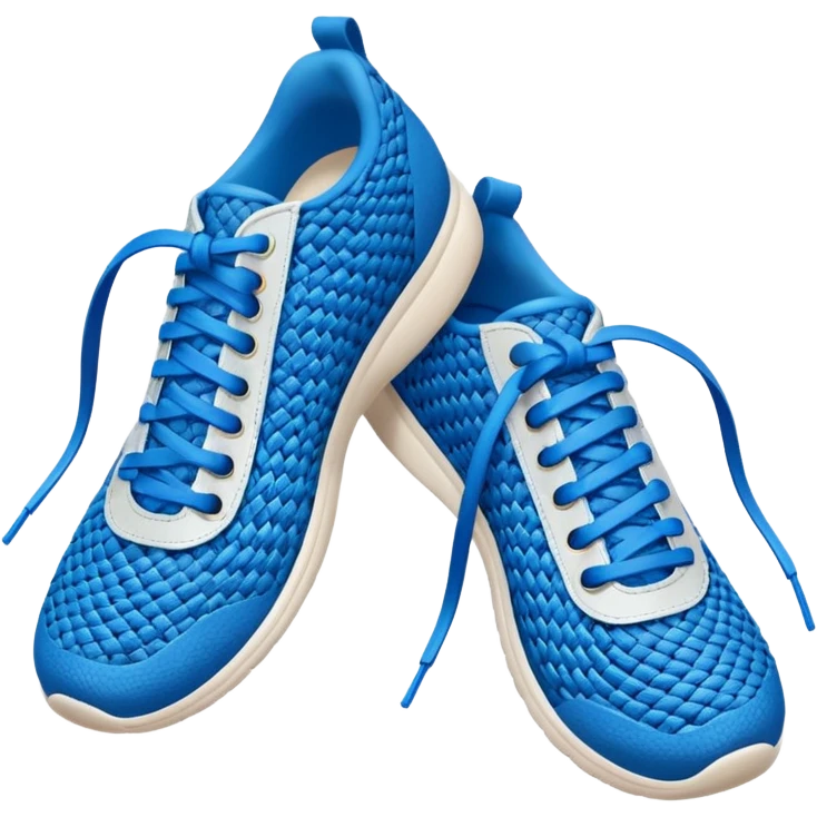 make an emoji of blue shoe laces only emoji