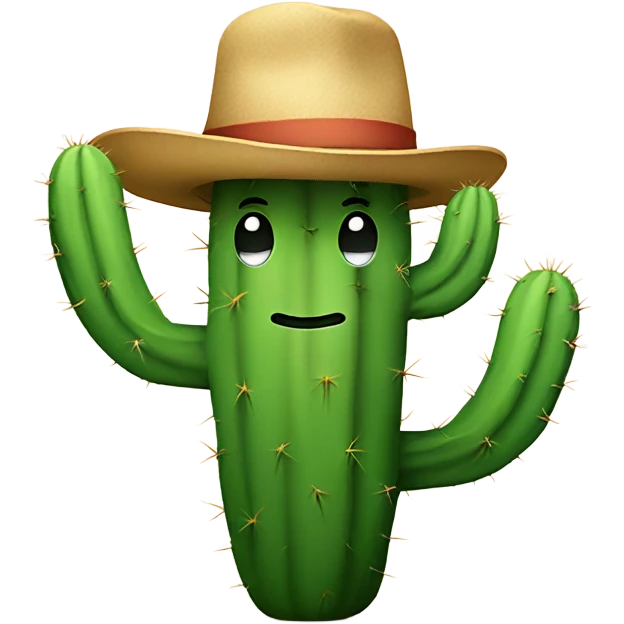 Cactus wearing hat emoji