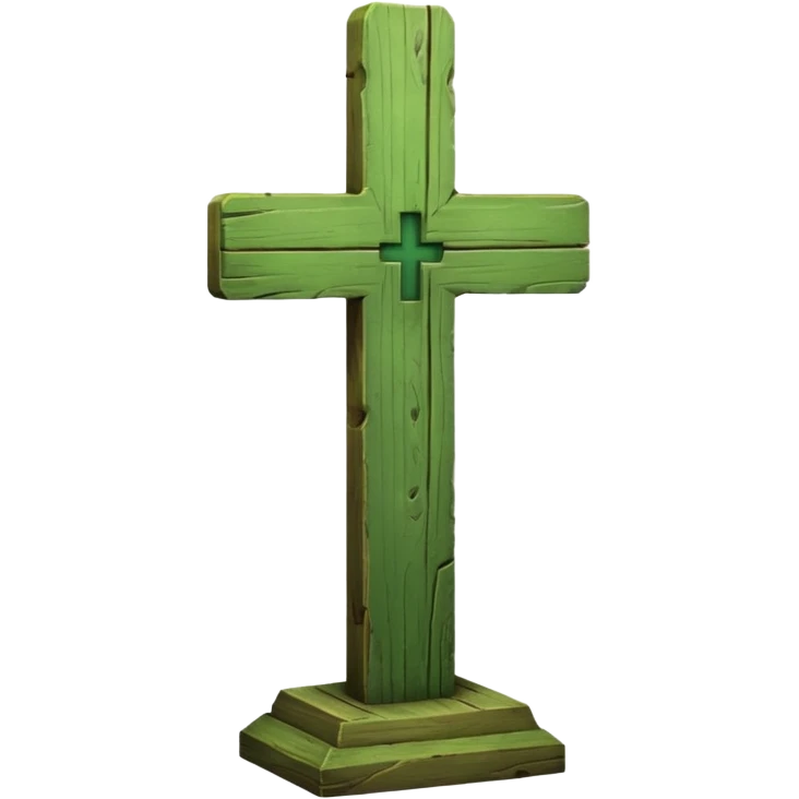 change the red cross emoji color to only green cross color. No Plus sign, only cross sign emoji