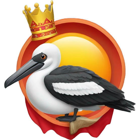 Peli roja con corona emoji