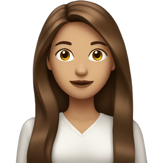Woman with long brown hair emoji