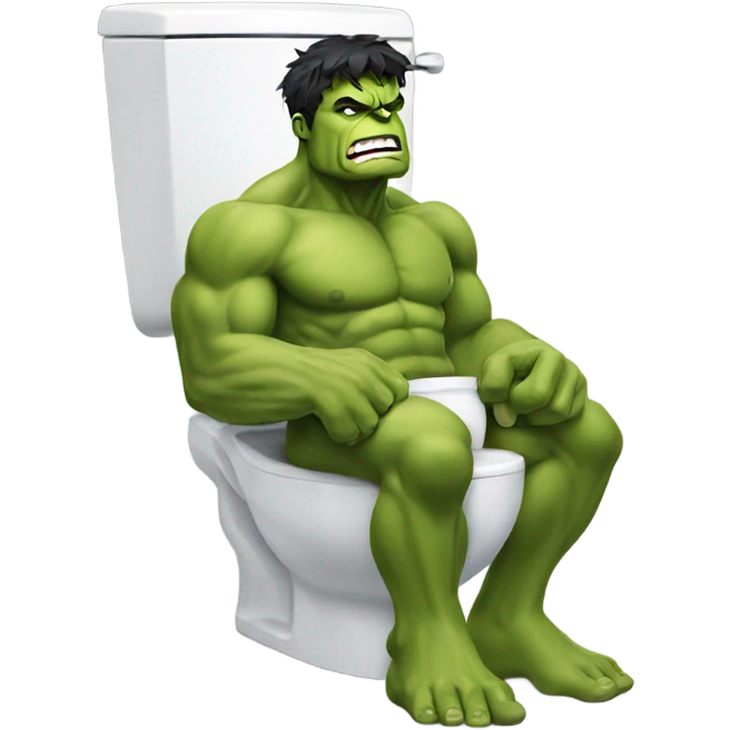 Hulk in toilet emoji