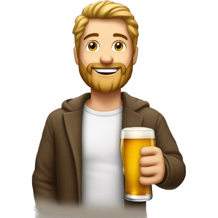 homem com copo de cerveja  emoji