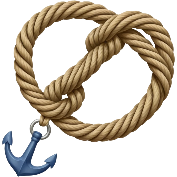 a sailor knot a rope to a metal hook emoji