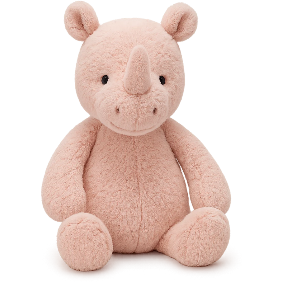 jellycat stuffed plush baby pink rhinoceros emoji