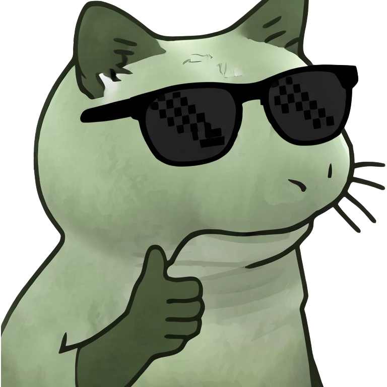 Cat with sunglasses emoji