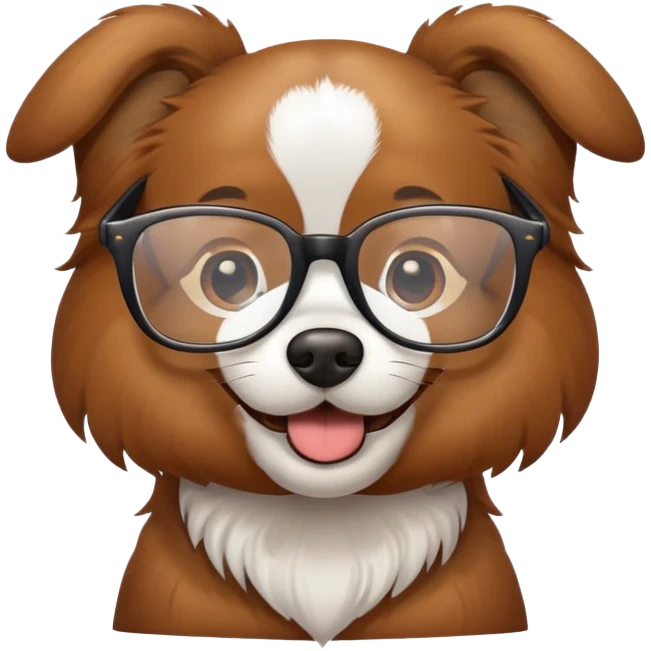 Chien avec lunette  emoji