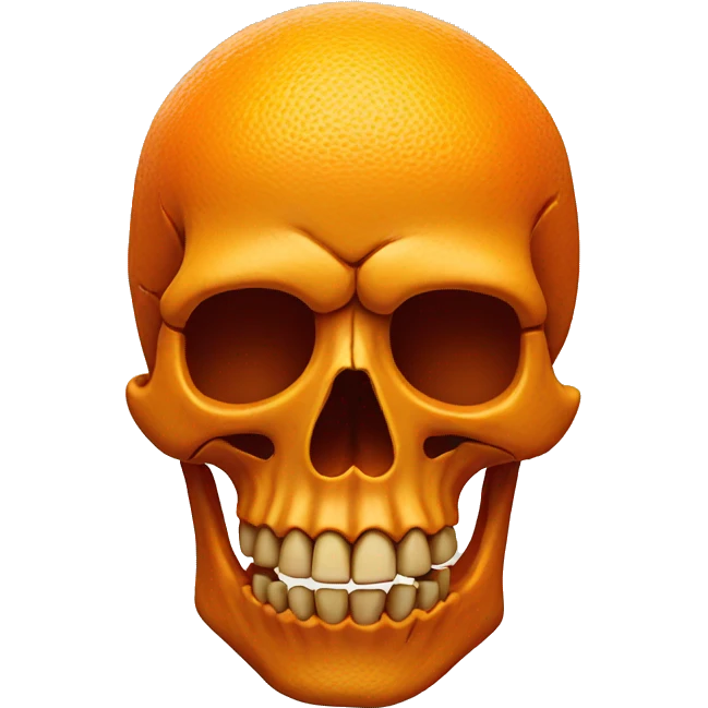 Skull made of Orange emoji