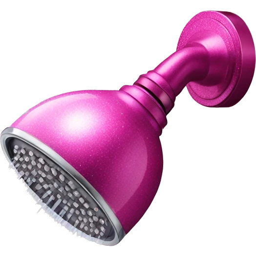 Pink ombre shower head with glitter  emoji