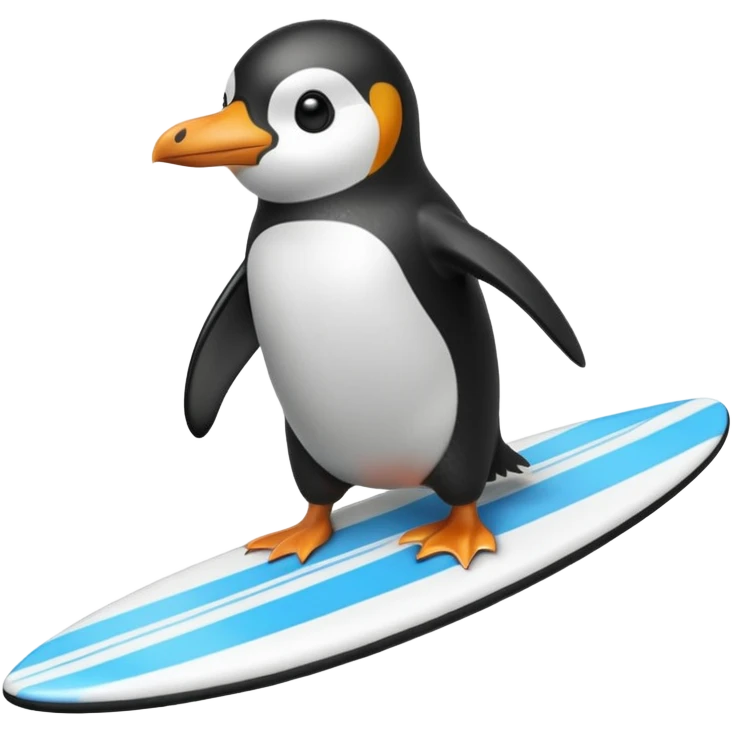 A surfing pinguin  emoji