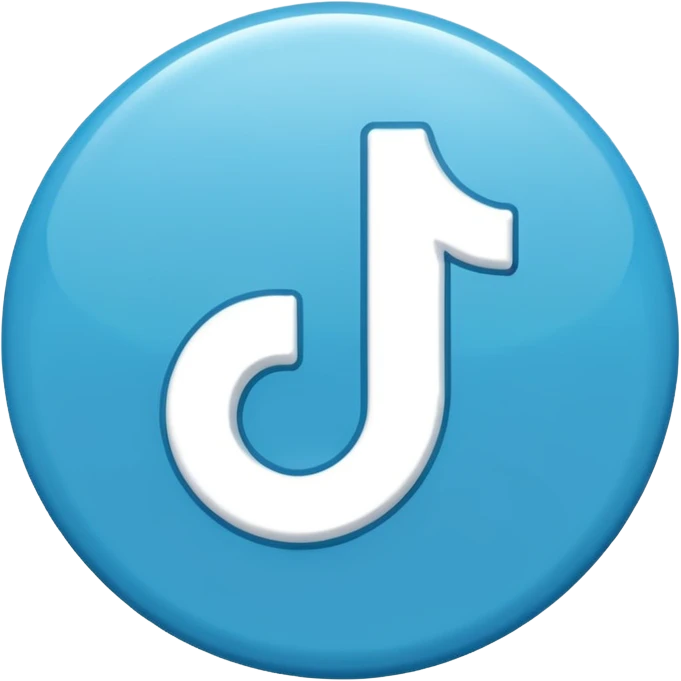 le bouton, vérifie TikTok en bleu emoji