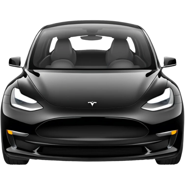 tesla model 3 black emoji