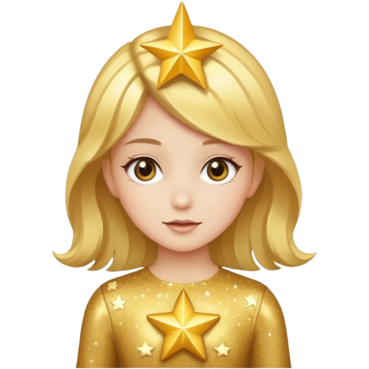 human girl dressed in a star costume emoji