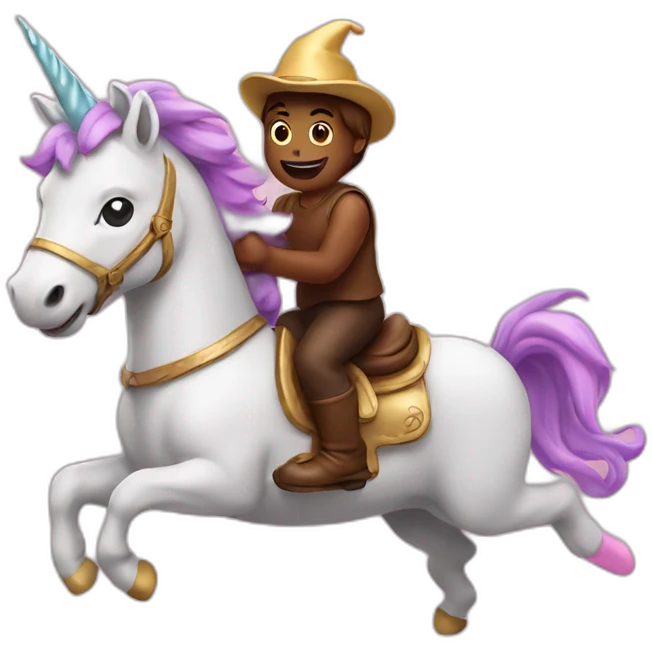 Poo riding unicorn emoji