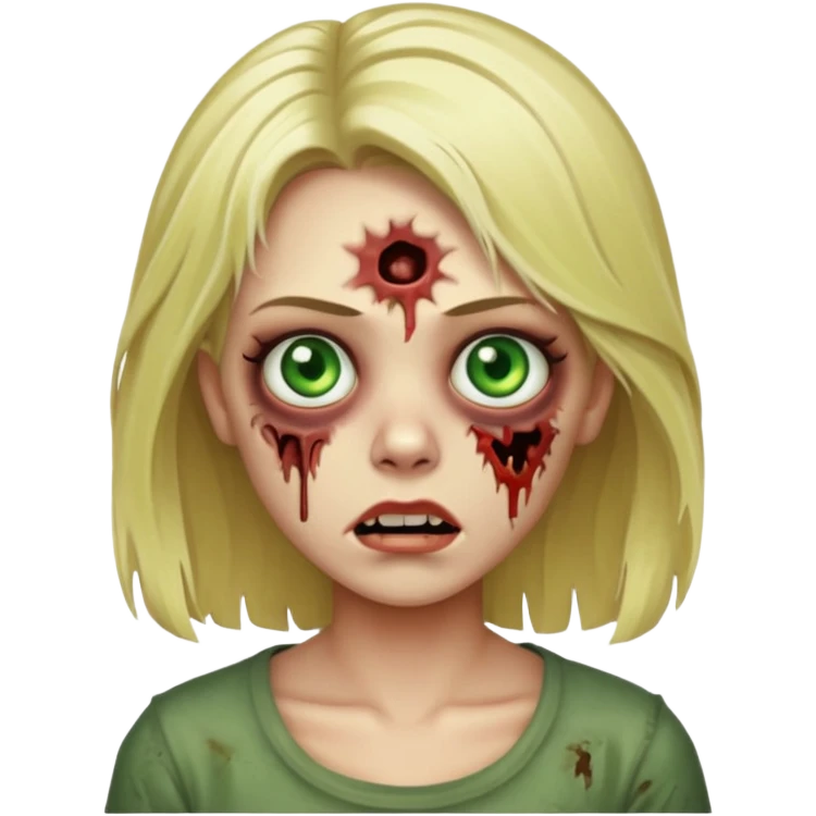 a blonde zombie with medium hair  emoji