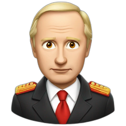 Vladimir Poutine avec des yeux rouges emoji