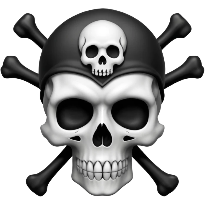 Wiz 101 casting sigil black and white death skull   inspired school emoji