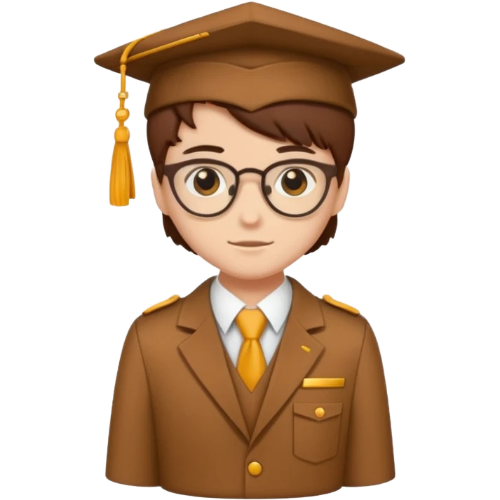 brown academia uniform emoji
