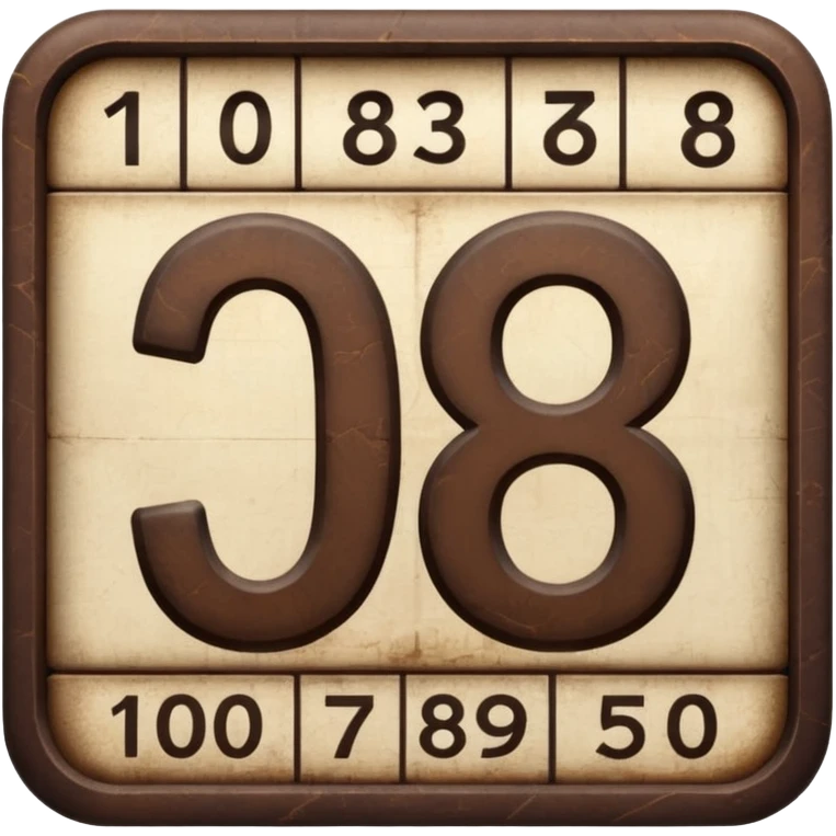 Dark brown Lottery Number emoji