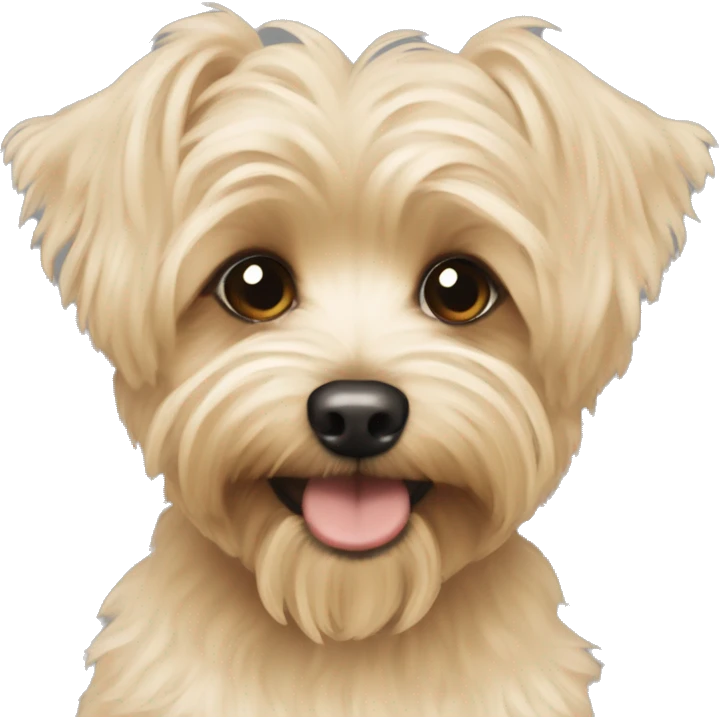 Cream colored Yorkipoo emoji