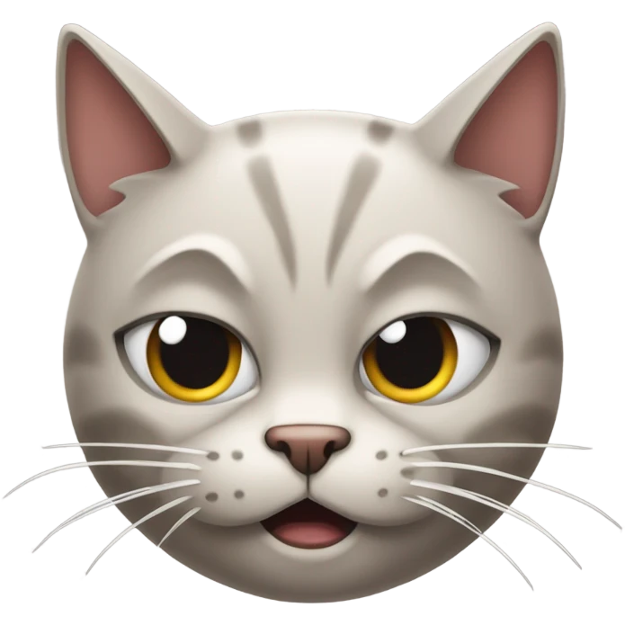 cat with long nails and eye roll emoji