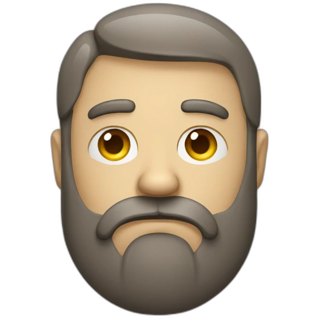 sad and depressed bearded IT guy with long haig emoji