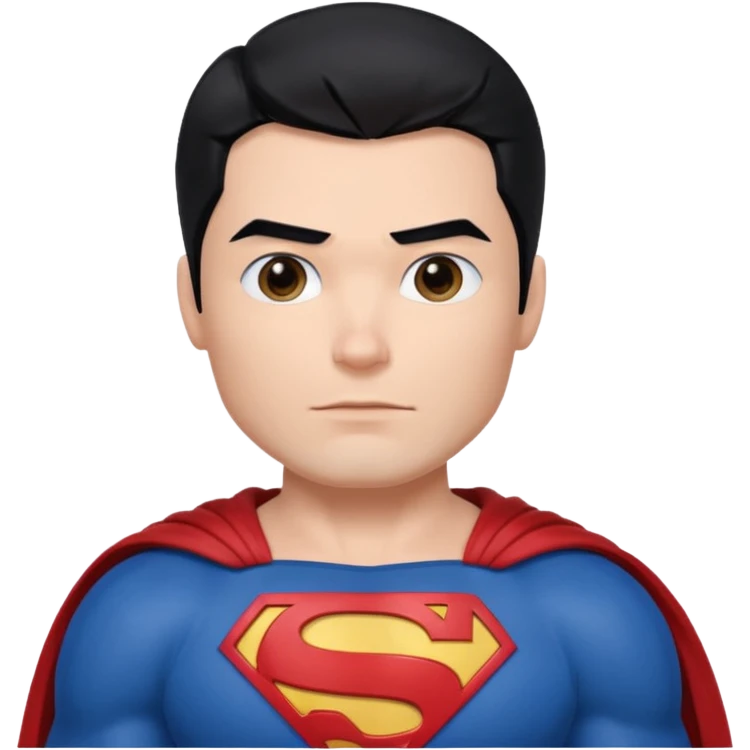 Superman with black hair emoji