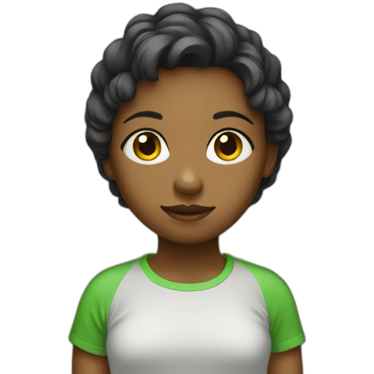 green tshirt girl emoji