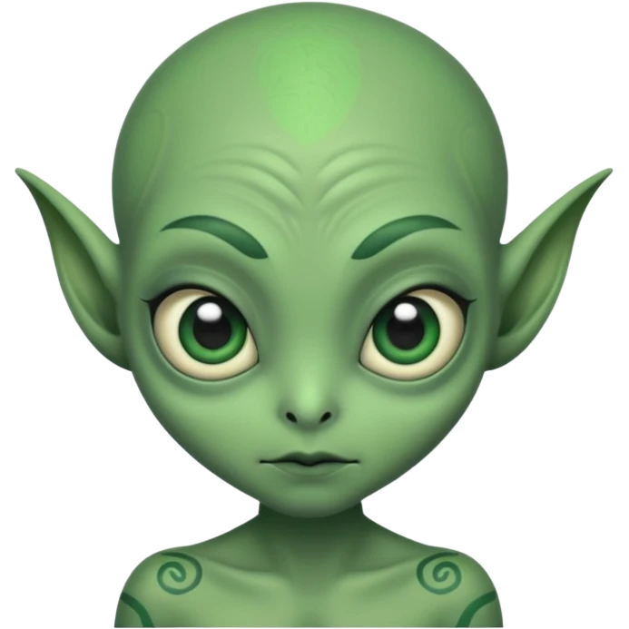 alien with tattoo emoji