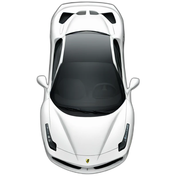 White colour Ferrari open  emoji
