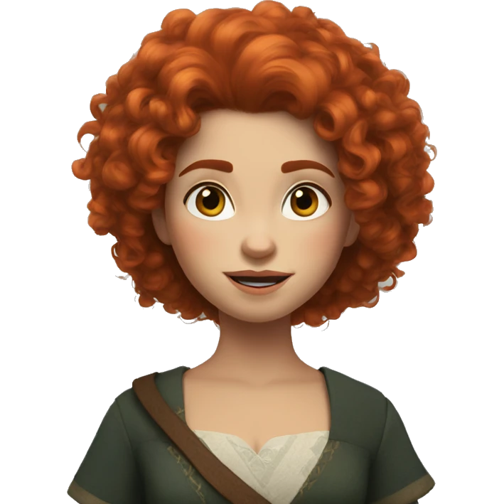 Modern Merida in contemporary outfit emoji
