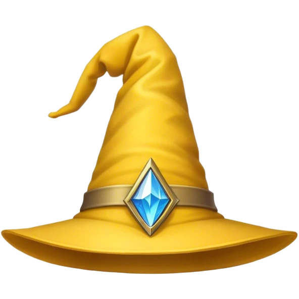 yellow wizard hat emoji