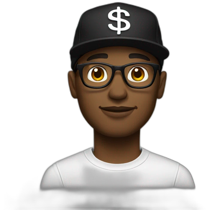 designer expert man with black stussy cap emoji