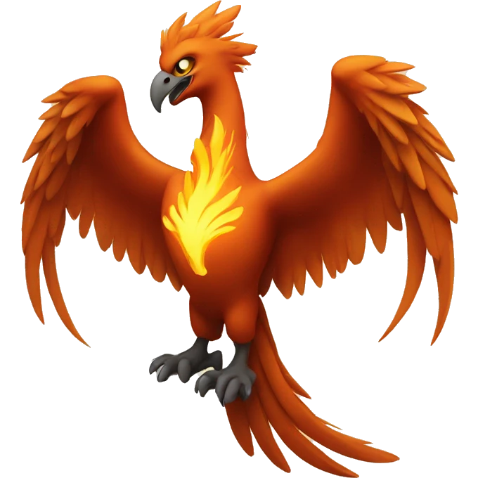 a phoenix with a scroll in its claws emoji