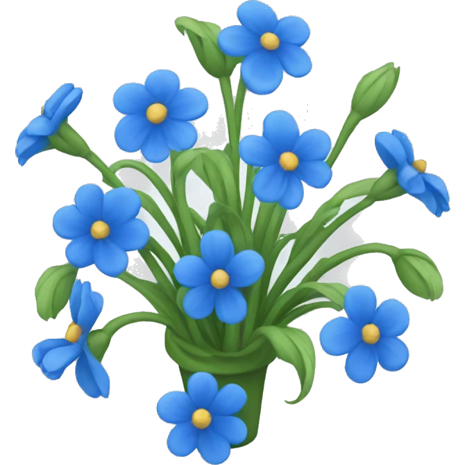 Blue flowers emoji